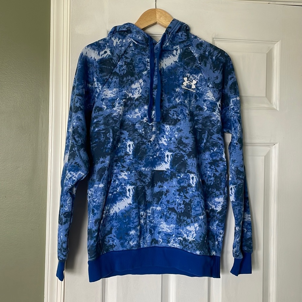 Under Armor Hoodie (S), blue camouflage